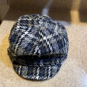 Stylish hat in classic print